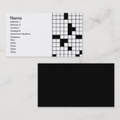 KROSSWORD PUZZLE PATTERN GRAPHICS GAMES VOOR WOORD VISITEKAARTJE (Voorkant / Achterkant)
