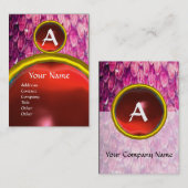 KROTALUS MONOGRAM TOPAZ, helder rood Visitekaartje (Voorkant / Achterkant)