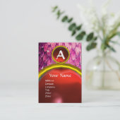 KROTALUS MONOGRAM TOPAZ, helder rood Visitekaartje (Staand voorkant)