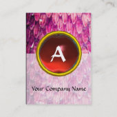 KROTALUS MONOGRAM TOPAZ, helder rood Visitekaartje (Achterkant)