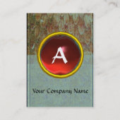 KROTALUS MONOGRAM TOPAZ, helder rood Visitekaartje (Achterkant)