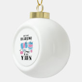Krotseet Knitting Gifts Keramische Bal Ornament (Rechts)