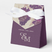 krottenbloemen Burlap texture Wedding Bedankdoosjes (Voorkant Zijde)