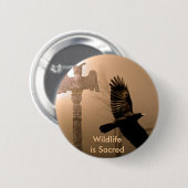 KROUW SPIRIT Collectie Ronde Button 5,7 Cm (Voorkant /achterkant)