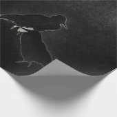 KROW SUMI INK JAPANESE OVER ZWARTE GIFT WRAPPING CADEAUPAPIER (Hoek)