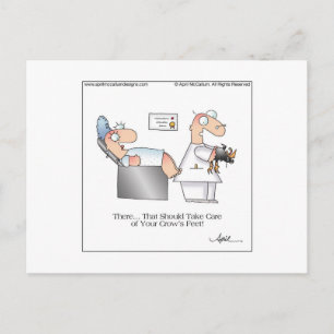 KROW'S FEET Cartoon Briefkaart