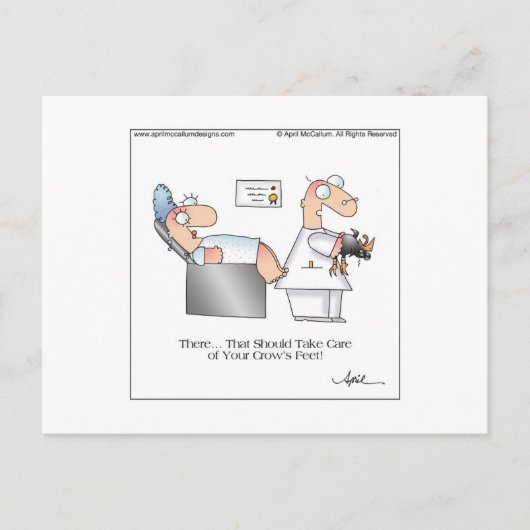 KROW'S FEET Cartoon Briefkaart (Voorkant)