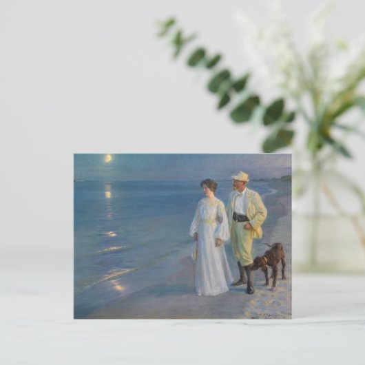 Kroyer - De kunstenaar en zijn vrouw op het strand Briefkaart (Staand voorkant)