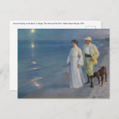 Kroyer - De kunstenaar en zijn vrouw op het strand Briefkaart (Voorkant / Achterkant)