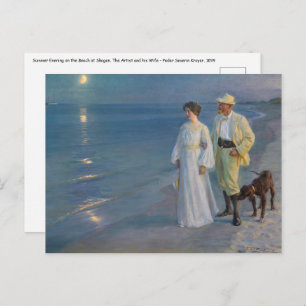 Kroyer - De kunstenaar en zijn vrouw op het strand Briefkaart