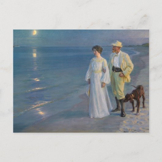 Kroyer - De kunstenaar en zijn vrouw op het strand Briefkaart (Voorkant)