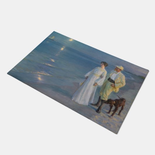 Kroyer - De kunstenaar en zijn vrouw op het strand Deurmat (Schuin)