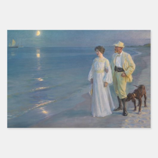 Kroyer - De kunstenaar en zijn vrouw op het strand Inpakpapier Vel (Voorkant 2)