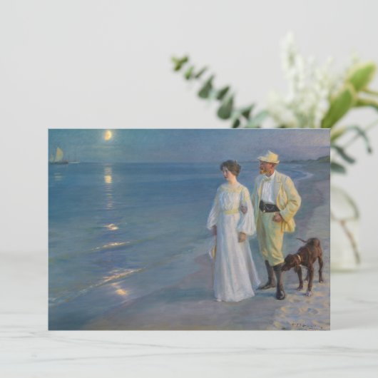 Kroyer - De kunstenaar en zijn vrouw op het strand Kaart (Staand voorkant)