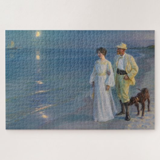 Kroyer - De kunstenaar en zijn vrouw op het strand Legpuzzel (Horizontaal)