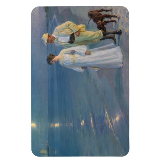 Kroyer - De kunstenaar en zijn vrouw op het strand Magneet (Verticaal)