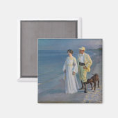 Kroyer - De kunstenaar en zijn vrouw op het strand Magneet (Voorkant / Achterkant)