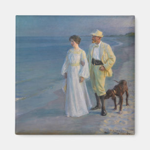 Kroyer - De kunstenaar en zijn vrouw op het strand Magneet