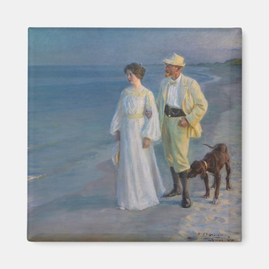 Kroyer - De kunstenaar en zijn vrouw op het strand Magneet (Voorkant)