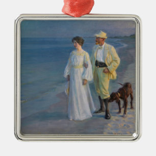 Kroyer - De kunstenaar en zijn vrouw op het strand Metalen Ornament