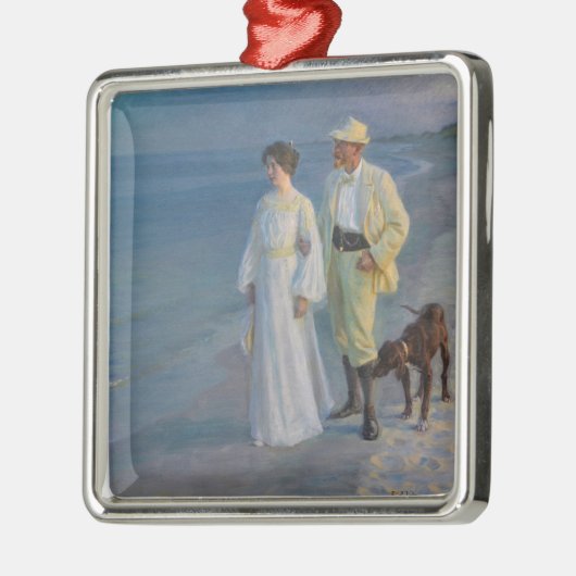 Kroyer - De kunstenaar en zijn vrouw op het strand Metalen Ornament (Links)