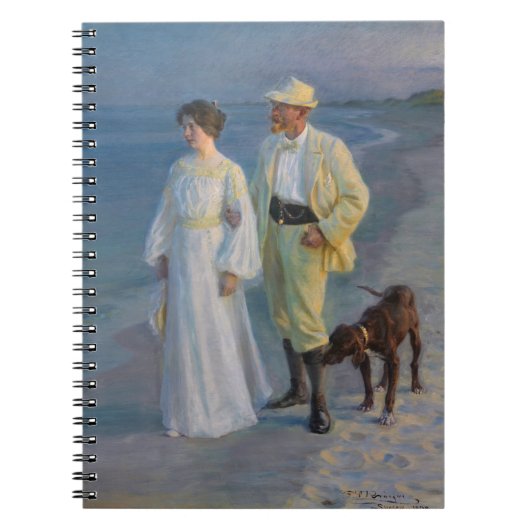 Kroyer - De kunstenaar en zijn vrouw op het strand Notitieboek (Voorkant)