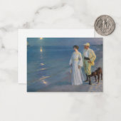 Kroyer - De kunstenaar en zijn vrouw op het strand Notitiekaartje (Voorkant / Achterkant in situ)