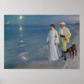 Kroyer - De kunstenaar en zijn vrouw op het strand Poster (Voorkant)
