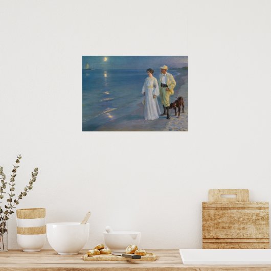 Kroyer - De kunstenaar en zijn vrouw op het strand Poster (Keuken)