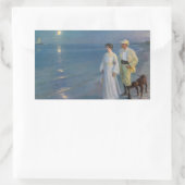 Kroyer - De kunstenaar en zijn vrouw op het strand Rechthoekige Sticker (Tas)