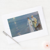 Kroyer - De kunstenaar en zijn vrouw op het strand Rechthoekige Sticker (Envelop)