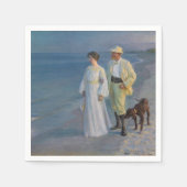 Kroyer - De kunstenaar en zijn vrouw op het strand Servet (Voorkant)