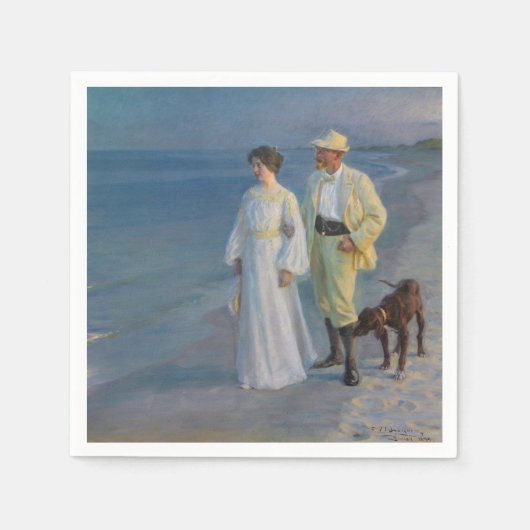 Kroyer - De kunstenaar en zijn vrouw op het strand Servet (Voorkant)