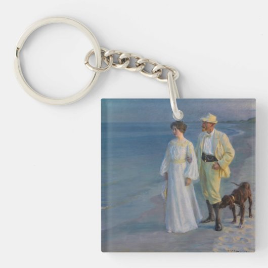 Kroyer - De kunstenaar en zijn vrouw op het strand Sleutelhanger (Voorkant)