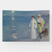 Kroyer - De kunstenaar en zijn vrouw op het strand Spandoek (Horizontaal)