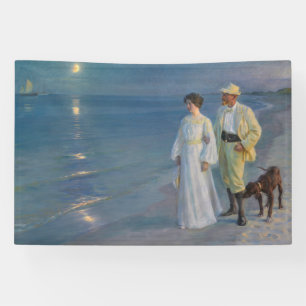 Kroyer - De kunstenaar en zijn vrouw op het strand Spandoek