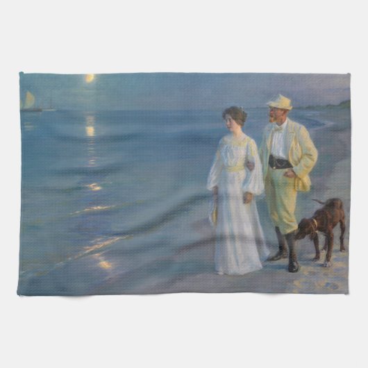 Kroyer - De kunstenaar en zijn vrouw op het strand Theedoek (Horizontaal)