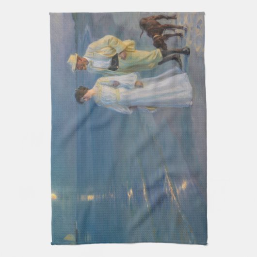 Kroyer - De kunstenaar en zijn vrouw op het strand Theedoek (Verticaal)