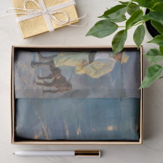 Kroyer - De kunstenaar en zijn vrouw op het strand Tissuepapier (Geschenk)