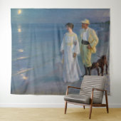 Kroyer - De kunstenaar en zijn vrouw op het strand Wandkleed (In Situ (horizontaal))