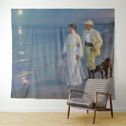 Kroyer - De kunstenaar en zijn vrouw op het strand Wandkleed (In Situ (horizontaal))