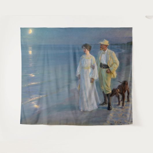 Kroyer - De kunstenaar en zijn vrouw op het strand Wandkleed (Voorkant (horizontaal))