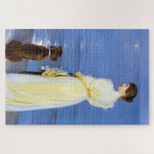 Kroyer - De vrouw van de kunstenaar en de hond van Legpuzzel (Horizontaal)