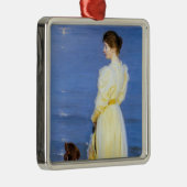 Kroyer - De vrouw van de kunstenaar en de hond van Metalen Ornament (Rechts)