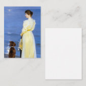 Kroyer - De vrouw van de kunstenaar en de hond van Notitiekaartje (Voorkant / Achterkant)