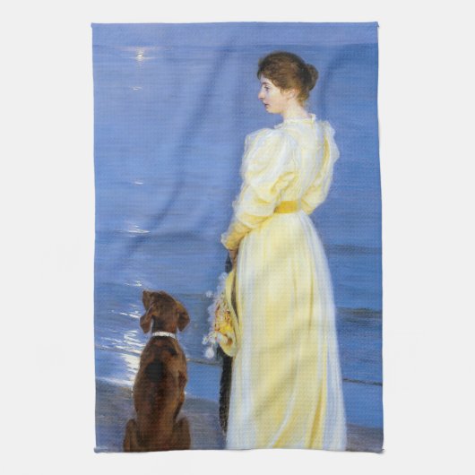 Kroyer - De vrouw van de kunstenaar en de hond van Theedoek (Verticaal)