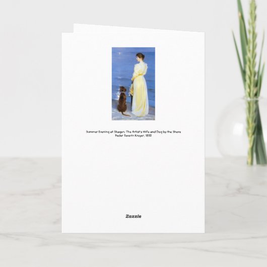 Kroyer - De vrouw van de kunstenaar en hond aan de Kaart (Achterkant)