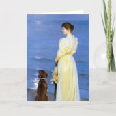 Kroyer - De vrouw van de kunstenaar en hond aan de Kaart (Voorkant)