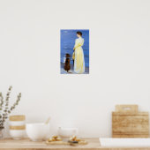 Kroyer - De vrouw van de kunstenaar en hond aan de Poster (Keuken)