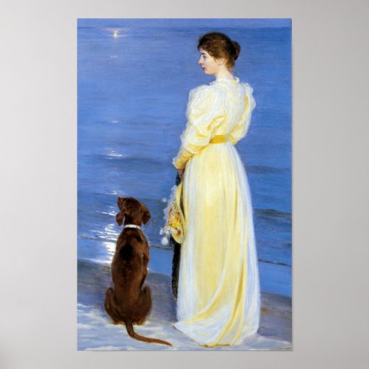 Kroyer - De vrouw van de kunstenaar en hond aan de Poster (Voorkant)